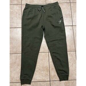 Gymshark Jogger Mens L Green Sweatpants Lightweight Atheltic Tapered Pants Gym